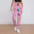 thumbnail image 2 of Hello Kitty Joggers for Women Soft Cozy Sweatpants Cuffed Tapered Casual Yoga Pants with Pockets S, 2 of 8