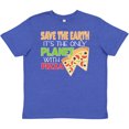 thumbnail image 3 of Inktastic Save the Earth. Its the Only Planet with Pizza. Youth T-Shirt, 3 of 5