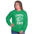 thumbnail image 4 of Camping Its In Tents Funny Outdoors Unisex Plus Fleece Graphic Sweatshirt Brisco Brands 2X, 4 of 5