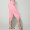 thumbnail image 3 of Girls Capri Pants Drawstring Elastic Waist Capri Sweatpants Summer Casual Cropped Joggers with Pockets, 3 of 5