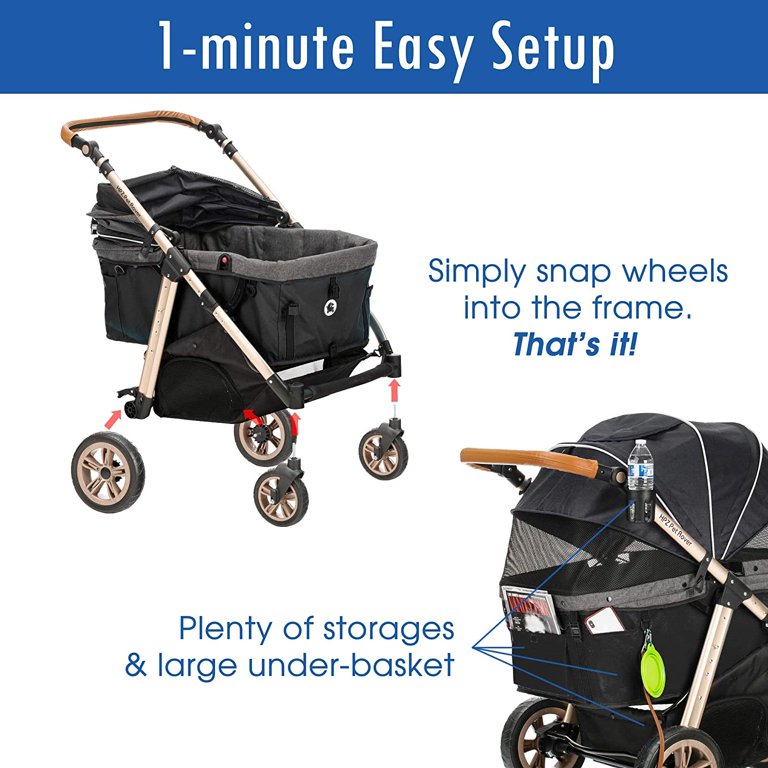 K★★150 HPZ PET ROVER ペットカート TITAN HD HPZ™ Pet Rover Titan HD Premium Super-Size Stroller SUV