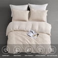 thumbnail image 2 of Maple&Stone Queen Duvet Cover Set Pieces Textu Tufted Boho Bedding Sets Zipper Closure Design with Ties Duvet Cover + Pillow Shams Comforter NOT Included ( Queen Siz, 2 of 7