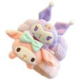 thumbnail image 4 of Ruunjoy moda Kawaii yugui perro My Melody Kuromi felpa diadema con lazo Sanrio Anime lindo maquillaje lavado pelo anillo accesorios para el cabello, 4 of 4
