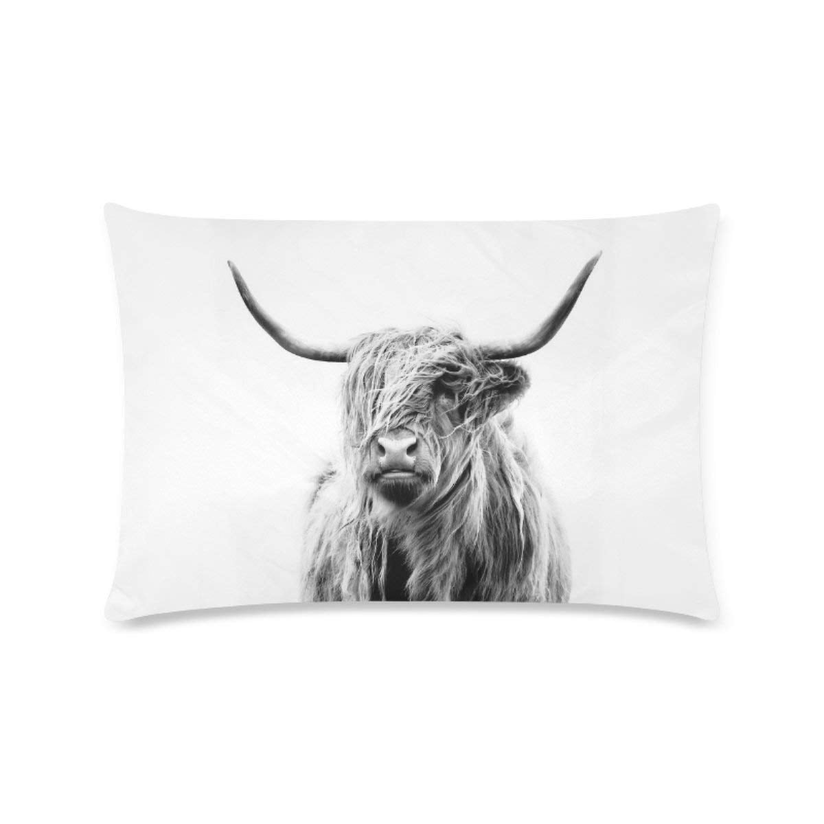 BPBOP Highland Cow Deisign Pillowcase Pillow Cover Two Sides Printing ...