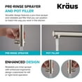 thumbnail image 2 of Kraus Artec Pro Spot Free Stainless-Steel Finish 2-Function Commercial Style Pre-Rinse Kitchen Faucet with Pull-Down Spring Spout and Pot Filler, 2 of 16