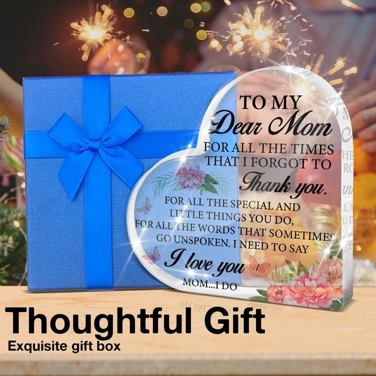 Best Mom Ever Acrylic Plaque Sign - Birthday Christmas Gift For Mom From Daughter, 5x3 Inches