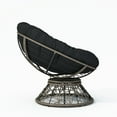 thumbnail image 3 of 40" Ergonomic Wicker Papasan Chair with Cloud Thick Density Fabric Cushion,3-proof Cover,High Capacity Iron Frame,Fluid 360 Degree Swivel for Reading,Living Room, Bedroom,Lounge,Brown Base,2 Colors, 3 of 5