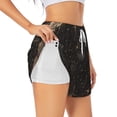 thumbnail image 1 of Balery Starry Night Black Sheep Pantalones cortos deportivos para mujer con forro y dos bolsillos, elásticos, para entrenamiento, gimnasio, yoga-Small, 1 of 7