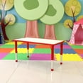 thumbnail image 3 of Emma + Oliver 23.625x47.25 Red Plastic Height Adjustable Activity Table, 3 of 8