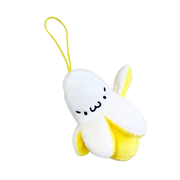 Yammee Soft Plush Banana Keychain Toy for Anime Lovers and Kids Backpack Decorations Keyring Accessories Unique Birthday Gifts