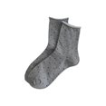 thumbnail image 2 of Dark Gray Polka Dot Crew Socks for Women, Stretchy Nylon Spandex Casual Socks, One Size Fits Most Womens Crew Socks with White Dots for Everyday Comfort,Size Free Size, 2 of 2