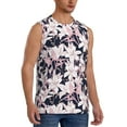 thumbnail image 2 of Kdxio Lilies Flowers for Men's Muscle T-shirt,Sleeveless for Workout Running Athletic Gym Lounge Casual, 2 of 7