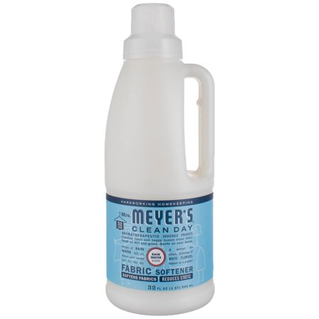Mrs. Meyer,S Liquid Fabric Softener, Cruelty Free Formula Infused With Essential Oils, Paraben Free, Rain Water Scent, 32 Oz (32 Loads)