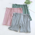 thumbnail image 4 of Rggeeun Women'S Shorts Solid Color Elastic Waist Knit Soft Lightweight Loose Fit Pleated With Adjustable Tie For Summer Running Delicate Hot Pants,Mint Green,M, 4 of 4