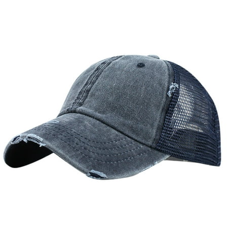

Dadaria Bucket Hats for Men Ponytail Messy Buns Trucker Plain Baseball Visor Cap Unisex Hat Navy Adjustable Women Men