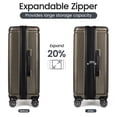 thumbnail image 2 of New York Xpress 3-Piece Hardside Luggage Set, Expandable Suitcases with TSA Lock, 20"/26"/30" Carry-on & Checked, Bronze - WD577, 2 of 11