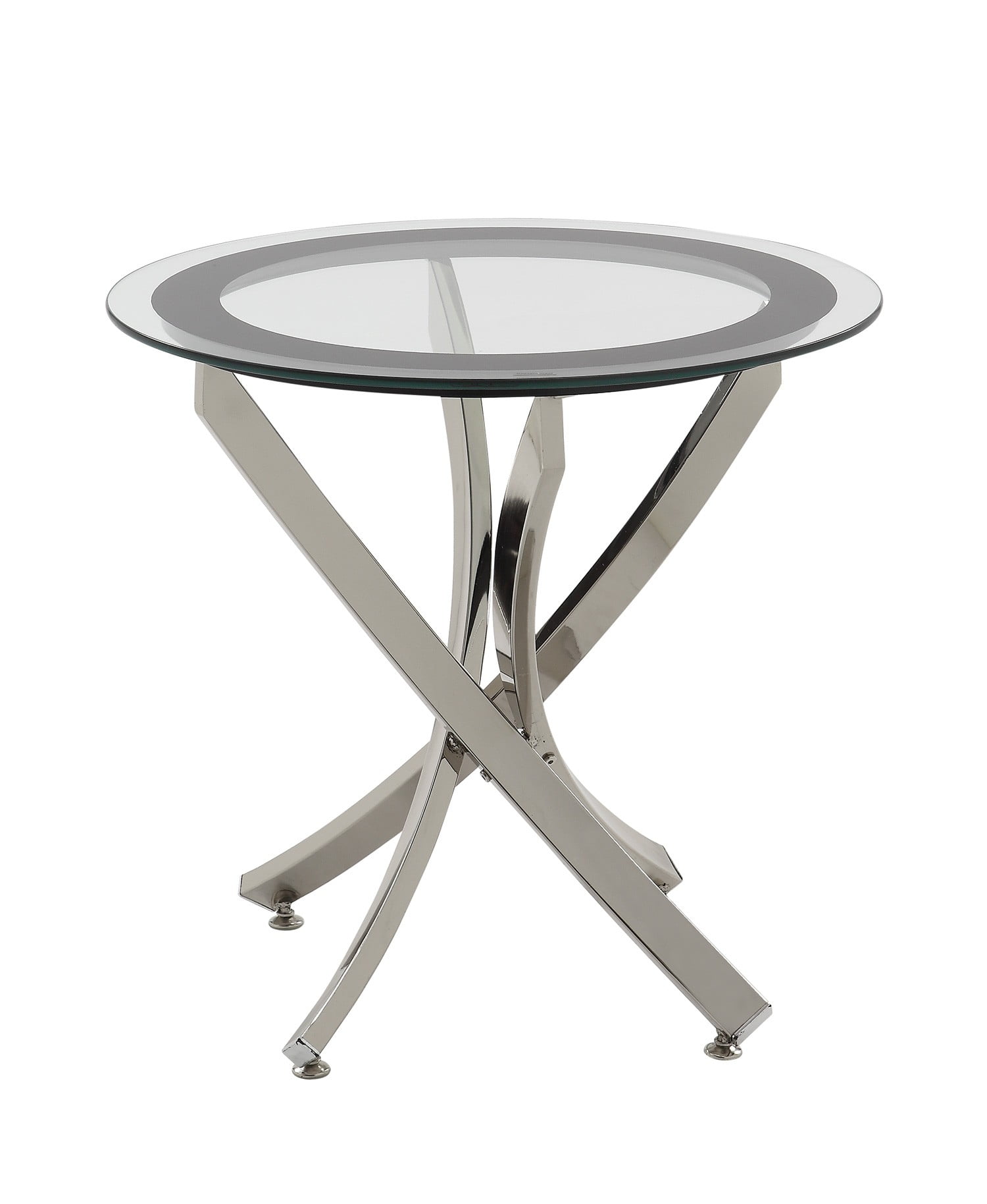 Coaster Home Furnishings Modern, Coaster Furniture Round Glass Top End Table Chrome