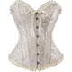 thumbnail image 1 of Szivyshi Women's Overbust Sweetheart Lace Up Plastic Bones Corset Bustier Top, 1 of 4