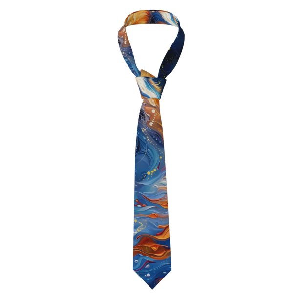 Balery Galactic Dog Swirls Art Corbata Clásica de Seda para Hombre, Corbata Tejida Jacquard, Corbatas Formales para Negocios y Bodas