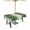 Forest green, variant on Outdoor Tablecloth with Umbrella Hole for Patio/Picnic/Party/Camping, Gray Vertical Stripes Waterproof Table Cloth Rectangle Table Cover Washable, Retro Simple Neutral Abstract Lines 54"x 80"