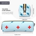 thumbnail image 3 of Fotbe Syringe And Red Cross Estuche para Lápices de Cuero con Estampado, Estuche con Cremallera Resistente, Organizador Compacto y Elegante para Papelería, 3 of 7