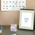 thumbnail image 3 of Nmdmisc Pride Progress Stickers,Valentine's Day Love Stickers Heart Shaped Adhesive Stickers Rainbow Stickers (500 Pieces Per Roll), 3 of 5