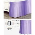 thumbnail image 3 of Ombre Bed Skirt Violet Purple Gradient Bed Skirts California King Size 16 Inch Drop, Wrap Around Dust Ruffle&nbsp;Bedskirt with Adjustable Elastic Belt for Queen Size Beds, 3 of 7
