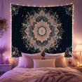 thumbnail image 2 of Intricate Mandala Flower on Starry Night Background, Mystical Boho for Bohemian Decor Enthusiasts, Celestial Wall Art, Housewarming Gift, Tapestry Wall Hanging for Bedroom and Living Room, 2 of 7