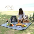 thumbnail image 5 of Picnic Backpack for 2 Person W/ Detachable Bottle/Wine Holder, Fleece Blanket, Plates and Cutlery Set (Grey), 5 of 9