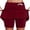 Skirt 112# Wine, variant on oqasdz Women's Mid Rise Elastic Waist Solid Color Seamless Stretch Fit Culottes with Pocket Sports Workout Casual Fashion Outdoor Skirt