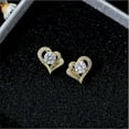 thumbnail image 6 of Viadha Earrings for Women Women's Fashion Crystal Heart Earring Heart Ear Studs Jewelry Gift, 6 of 6