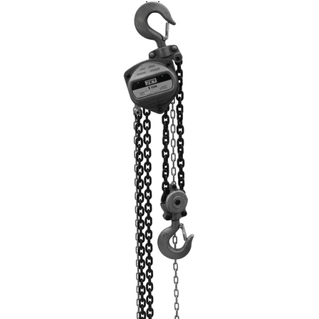 Jet S90-300-15 Contractor 3 Ton Hand Chain Hoist 15 Foot Lift & 2 Hooks