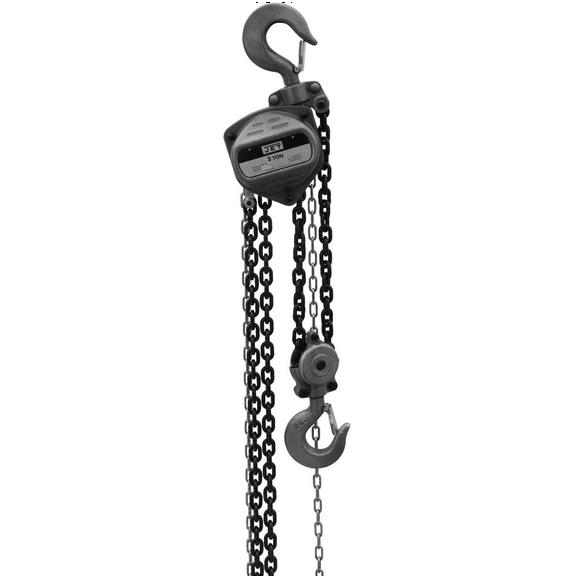 Jet S90-300-15 Contractor 3 Ton Hand Chain Hoist 15 Foot Lift & 2 Hooks