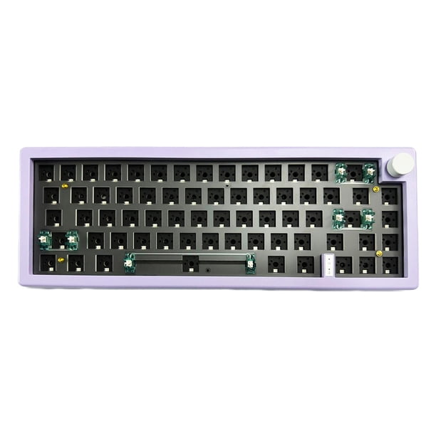 Teclado para Juegos GMK67 Uso Conveniente Accesorios para Juegos Retroiluminados RGB (Púrpura)