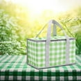 thumbnail image 6 of Pakyozj Insulated Picnic Bag Cooler Reusable, Beach Bag Cooler Bags with Zippered Top - Insulated Bag for Hot or Cold,Picnic Basket Collapsible, Picnic,Beach, Outdoor 13.8x7.9in, 6 of 7