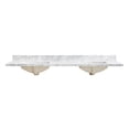 thumbnail image 3 of Zevio 72"W x 22"D Natural Marble Vanity Top in Carrara White with Ceramic Sink, 3 of 12