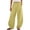 Yellow, variant on Admvng Harem Pants for Women Elastic Waist Casual Linen Trousers with Pockets