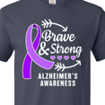 thumbnail image 4 of Inktastic Alzheimer's Awareness Brave and Strong T-Shirt, 4 of 5