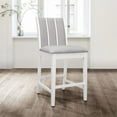 thumbnail image 2 of Hillsdale Iris 25.75" Wood Coastal Counter Stool in White/Gray, 2 of 8