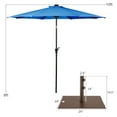 thumbnail image 2 of Gymax 10 Ft Patio Table Market Umbrella w/ 24 Solar LED Lights & Heavy-duty Base Blue, 2 of 10