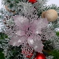 thumbnail image 1 of 10 X árbol de flores con purpurina navideña colgante decoraciones para árboles de fiesta de Navidad, 1 of 2