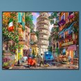 thumbnail image 3 of Pintura de diamante 5D DIY Taladro cuadrado completo Torre inclinada de Pisa Italia 60x45cm, 3 of 9