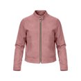 thumbnail image 2 of Faux Suede Zip-Up Cropped Jackets For Women Fall Collared Long Sleeve Trendy Casual Loose Coats With Pockets S-XXL, 2 of 7