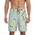 thumbnail image 3 of Lsque Bees Mens Sleep Pajama Shorts,Short Pajama Pants, Cotton Ultra-Soft Knit-Large, 3 of 9