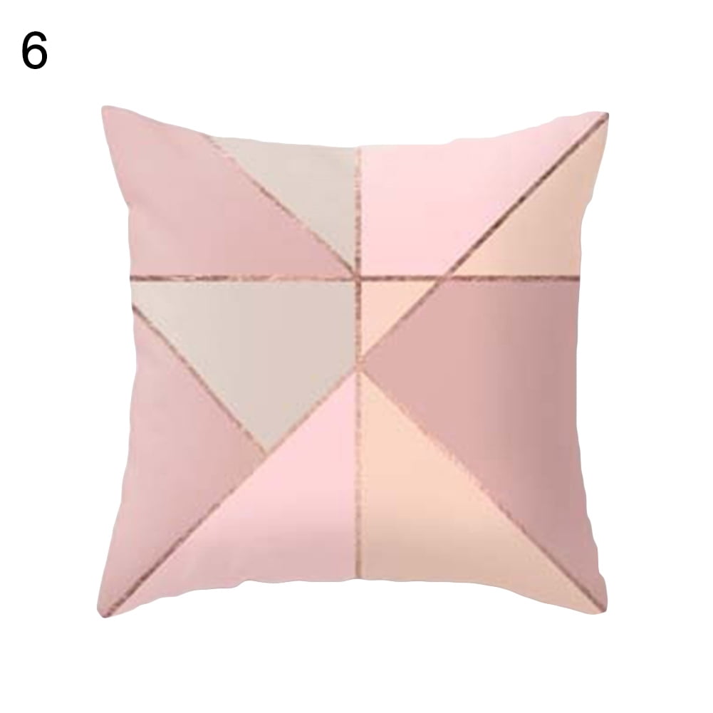 Details about   18" Pink Floral Geometric Throw Pillow Cases Cushion Covers Bedroom Decorations 