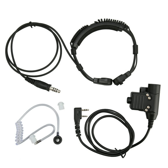 Throat Mic Earpiecefor Kenwood,Throat Microphone Headset Telescopic Throat Microphone Headset Throat Microphone Earpiece Crafted with Care