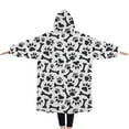 thumbnail image 2 of Oversized Wearable Blanket Hoodie,Paw Prints and Bones Sherpa Blanket Hoodie with Super Pockets,Super Warm Fuzzy Pullover for Women & Men, 2 of 6