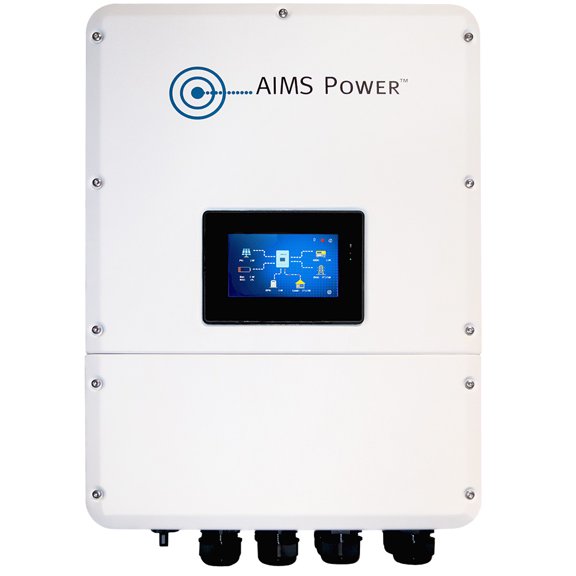 AIMS Power Hybrid Inverter Charger 9.6 kW Output 15 kW Solar Capacity - All-in-one Solar Inverter Charger with Solar Charge Controller & Battery Charger - Multiple Configurations - Grid Tie & Off Grid