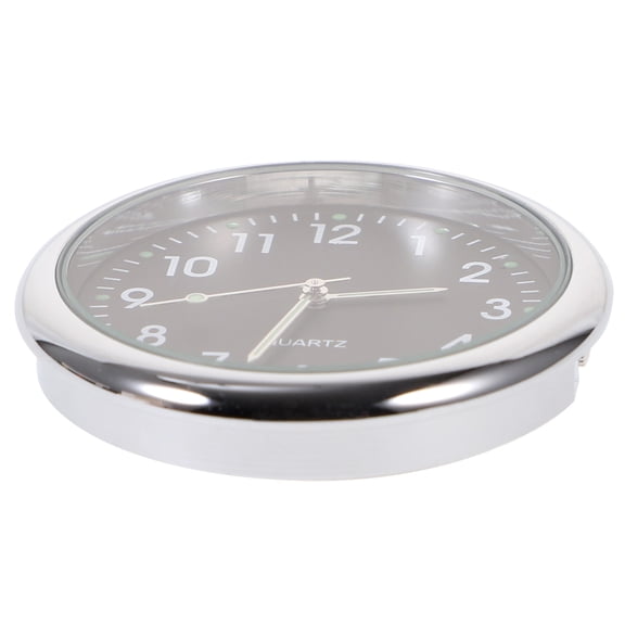 LEORX Compact Black Car Digital Clock with Luminous Hands for Car Dashboard and Office