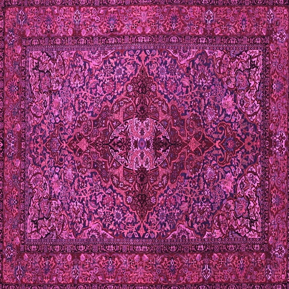 Ahgly Company Indoor Square Persian Pink Traditional Area Rugs, 8' Square